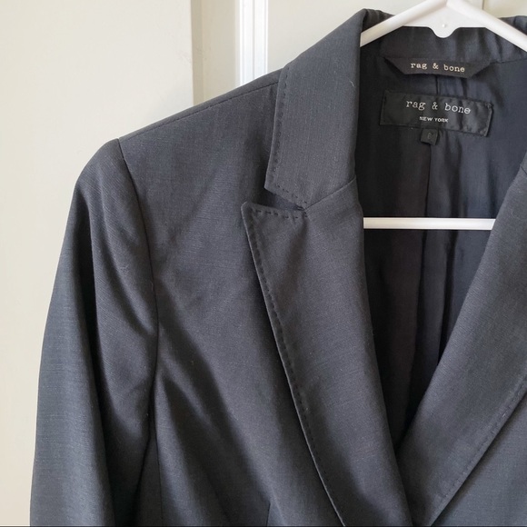 Rag & Bone Wool Linen Blend Double Breasted Blazer - Picture 4 of 17